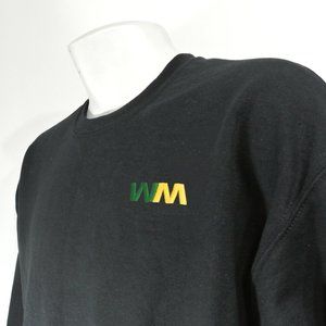 WASTE MANAGEMENT Employee Uniform Black Sweatshirt Size S Small